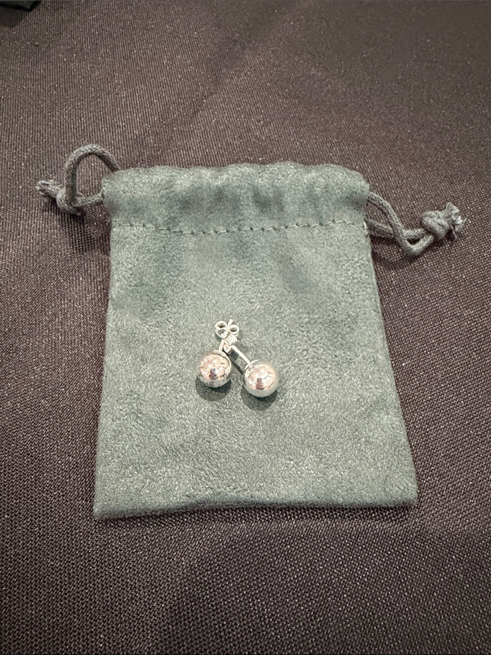 Sterling Silver Stud Earrings - Silver